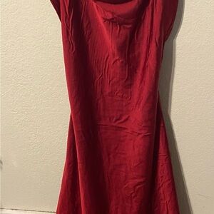 Chic Strapless Red Dress